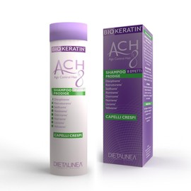 Biokeratin ACH8 Anti-Frizz-Shampoo für krauses Haar, 200 ml, feuchtigkeitsspendend und regenerierend mit ätherischen Ölen und Keratin. Dietalinea
