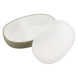 Takenaka Mayu Mayu Lunch Box, M, Light Khaki, 16.9 fl oz (480 ml) + 6.8 fl oz (200 ml)