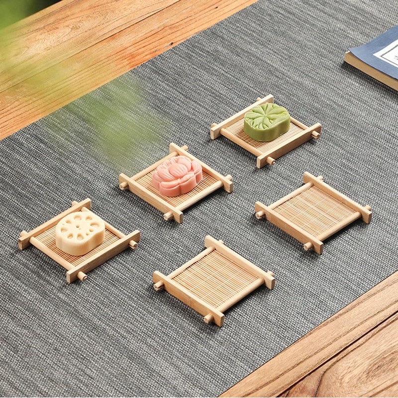 Natiform Bamboo Coasters Set of 4 Stylish Lightweight Tea Holder