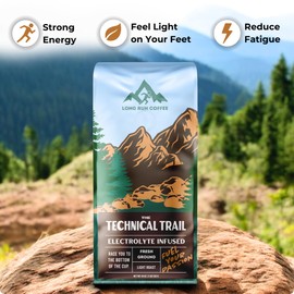 Long Run Coffee – Hydrating Coffee with Electrolytes – All Natrual Energy + Hydration + Recovery for Athletes – Stomach Friendly Electrolyte Coffee for Runners (1 lb, Light Roast)