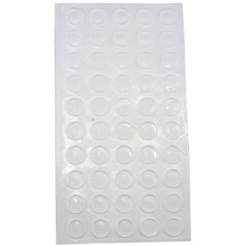 Secotec Clear Plastic Door Stop Mute Kit Diameter 8 mm, Hochwetiger, Furniture Pads Pack of 50