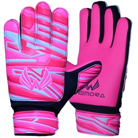 WEMORA Soccer Goalie Gloves with 5MM Strong Grip Palm Breathable and Double Wrist Goalkeeper Gloves for Kids Youth