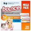 Bounce Pet Hair and Lint Guard Mega Dryer Sheets with