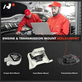 A-Premium 3PCS Engine Motor Mount and Transmission Mount and Torque Strut Mount Kit Compatible with Lincoln MKC 2015 2016 2017 2018 2019, 2.0L 2.3L, Automatic Transmission, Replace# EJ7Z6038A