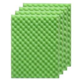 AFACYGN 4 Pack Aquarium Filter Media Bio Sponge Pad 16 x 12 x 1 inch, Fish Pond Foam Filter 20/30/40 PPI (Green 40ppi 4pack)