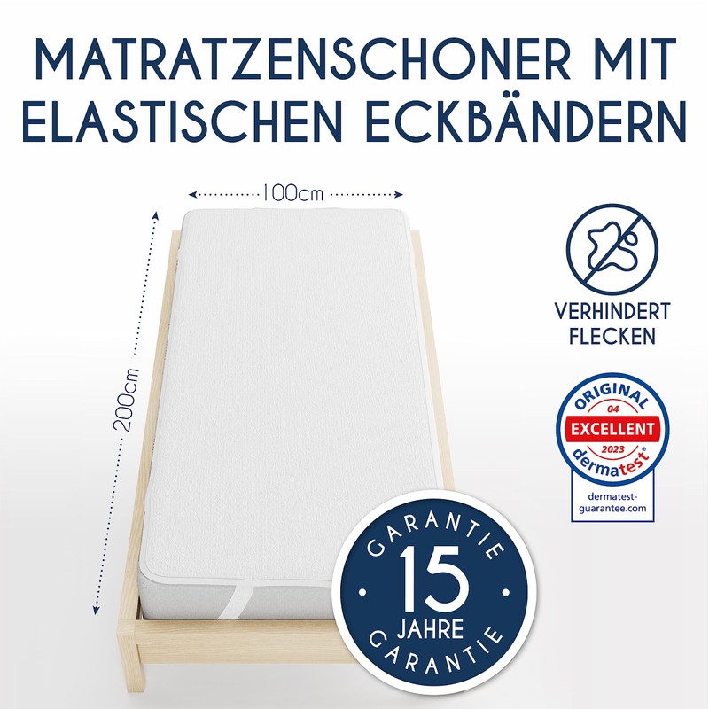 Mattress Protector 100 x 200 cm, Waterproof (Set of 2),