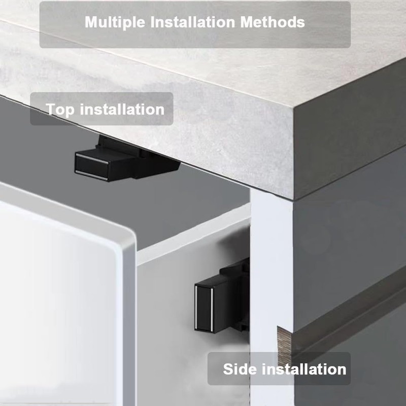 Push to Open Door Latch Cabinet Hardware ZKRIOC 2 Pack
