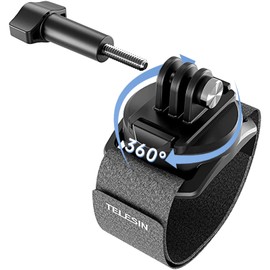 TELESIN for GoPro Wrist Mount Arm Ankle Mount Fast 360 Degree Rotation Adjustment Upgrade Hero11 Soft and Comfortable Accessory Suitable for GoPro Max Hero 11 10 9 8 7 6 5 Insta360 One R One X2 X3 Go2