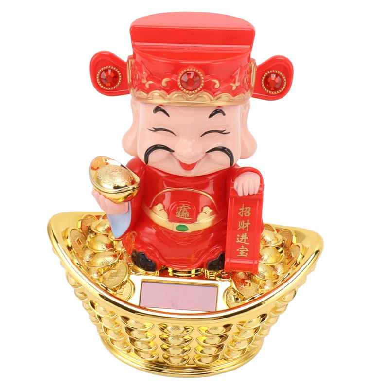 God of Wealth Statue Sunlight Power Vivid Delicate Nodding God