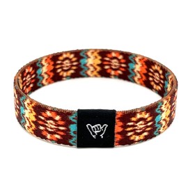 Hang Loose Bands - Southwestern Bracelet for Men, Women & Teens - Comfy Tribal Print and Boho - Western Style Reversible Wristband - Cheyenne | Small: 6.5" (most common fitting size)