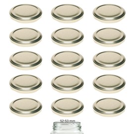 mikken 15 Lids TO 63/6.6 cm Pasteurisable for Jam Jars Twist-Off Replacement Lid Screw Lid for Jars Gold