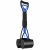 23.6-Inch Folding Dog Pooper Scooper with Long Handle, Spring-Loaded Claw