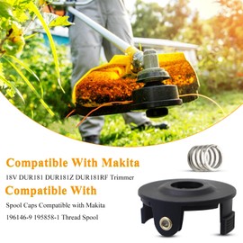 Mtanlo 195858-1 196146-9 Spool Cover, Spool Cover for Makita 18V DUR181 DUR181Z DUR181Z DUR181Z DUR181RF, 196146-9 Grass Trimmer Spool Cover (2 Spool Caps)