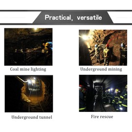 Hunting friends Safety Mining Lamp, White Light Rechargeable Headlamp Miners LED Coon Hunting Lights Waterproof & Explosion-Proof Camping Lights Hard Hat for Night Running Fishing