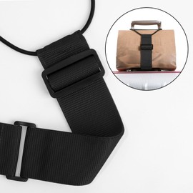 2 Pcs Elastic Fastening Belt for Luggage, Adjustable Luggage Straps for Suitcases Attach Bags, Portable Travel Suitcase Accessory (2 Black)