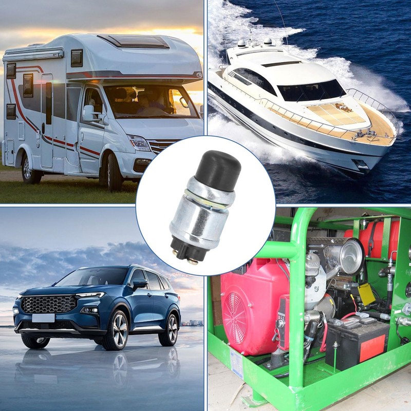 Push Button Switch,12V 60Amps Car Boat Ignition Push Button Momentary