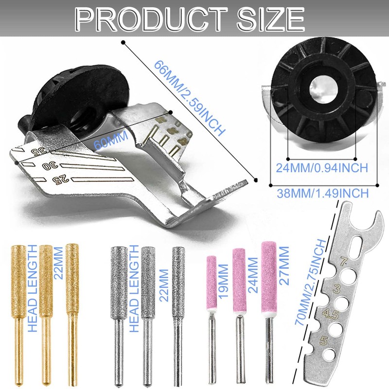 JONMON Chainsaw Sharpening Attachment Kit - 20Pcs Chain Saw Sharpener