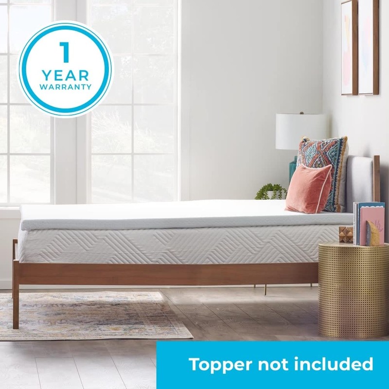 Linenspa 2 Inch Mattress Topper Cover, Queen – Machine Washable,