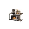 PTOFEQMKJ Kitchen Microwave Countertop Heavy Duty Stand (Routine Brown)
