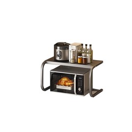 PTOFEQMKJ Kitchen Microwave Countertop Heavy Duty Stand (Routine Brown)