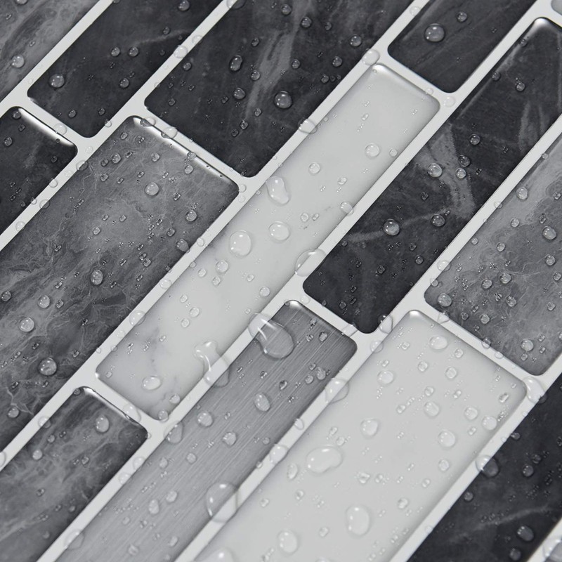 Art3d 10-Sheet Self-Adhesive Tile Backsplash for Kitchen, Vinyl Decorative Marble