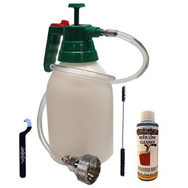 TAPCRAFT - 1/2 Gallon Hand Pump Pressurized Beer Line Cleaning Kit With Beer Line Cleaner - Sanke Keg Adapter