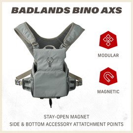 Badlands Bino AXS - Modular Binocular Harness System for Optimal Performance and Durability, Slate, Small