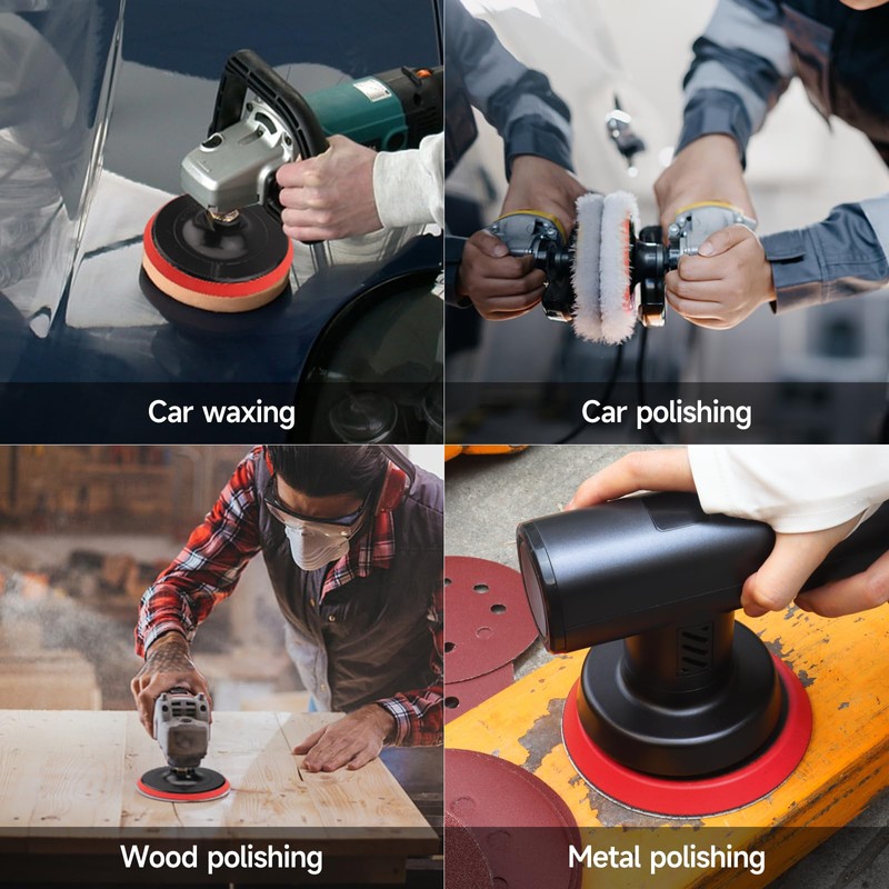 MOGRQAP Sanding Disc Polishing Pad Adapter 150mm Velcro Sanding Disc