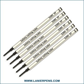 Pack of 6 - Schmidt 5285 EF Extra Fine Metal Rollerball Refill Black Ink Fine Tip