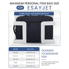 LOVEVOOK Cabin Bag 45x36x20 for Easyjet, Underseat Cabin Luggage Bags 30L Carry-ons Travel Backpack Cabin Size for Airplanes, Hand Luggage Suitcase 15.6 Inch Laptop Backpack for Travelling