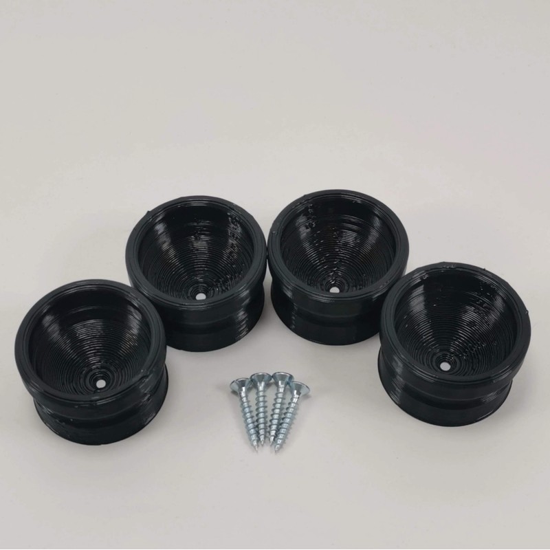 Dampener Feet Squash Ball Cup Attachment (4x, Grey)