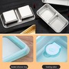 2-Pack Stainless Steel Snack Containers | 2-Compartment Bento Box with