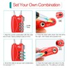 ZHEGE Suitcase Locks TSA Approved, Cable Travel Lock, 3 Digit