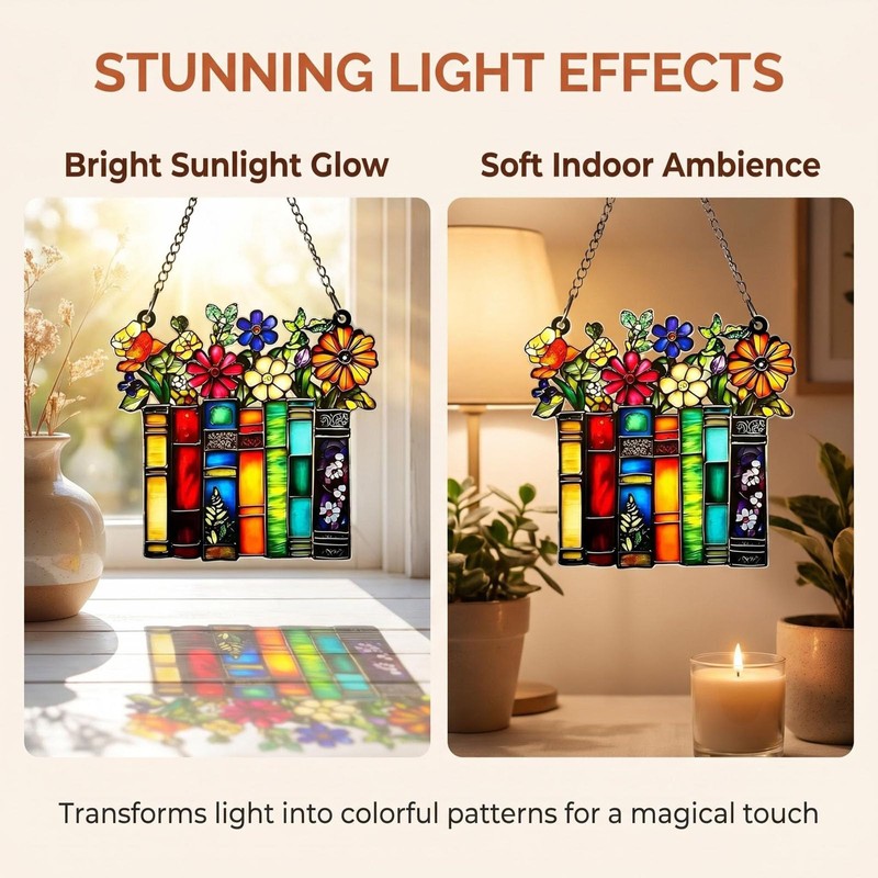 Book Lovers Window Hanging Ornaments