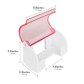 LUEXBOX 2 Pack Razor Holder with Cover for Shower Wall, Self Adhesive Razor Stand Shaver Organizer, Plastic Razor Hanger Hooks Compatible with Gillette Venus, Flamingo, BIC, Billie (Clear Pink)