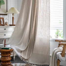 ColorBird Boho Curtains 2 Panels Striped 63 inch Bohemia Western Curtain for Living Room Bedroom