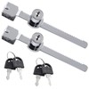 BokWin 2Pcs Sliding Glass Door Ratchet Lock Drawer Display Case