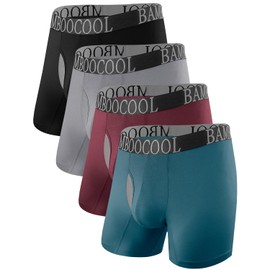 BAMBOO COOL Men's Ultra Breathable Underwear Mesh Boxer Briefs with Lightwight Wasitband,No Ride Up,Multipack