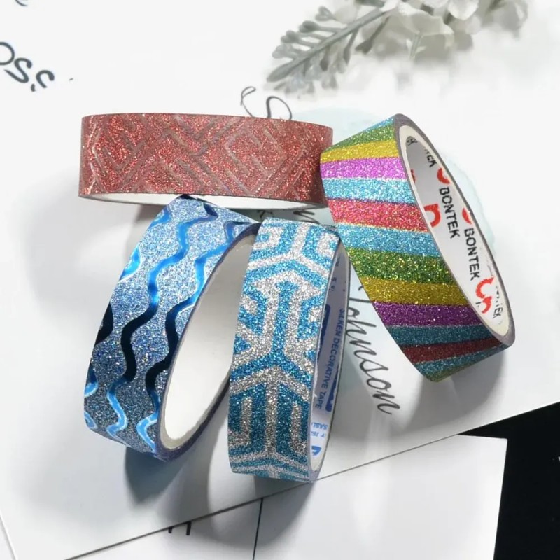 Glitter Washi Cinta De Enmascarar Decoración De Diy