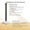 Kitchen Paper Towel Holder Countertop, Black Stainless Steel Rod, White