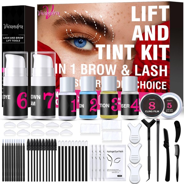 Lash Lift Kit - Brow Lamination Kit, Black & Dark