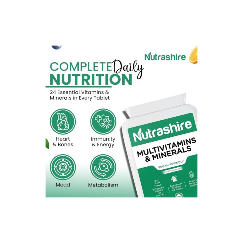 Vegan Multivitamins and Minerals – 60 Multivitamin Tablets for Men
