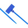 4 Inch Blue Miniature ID Cable Tie - Outside Flag