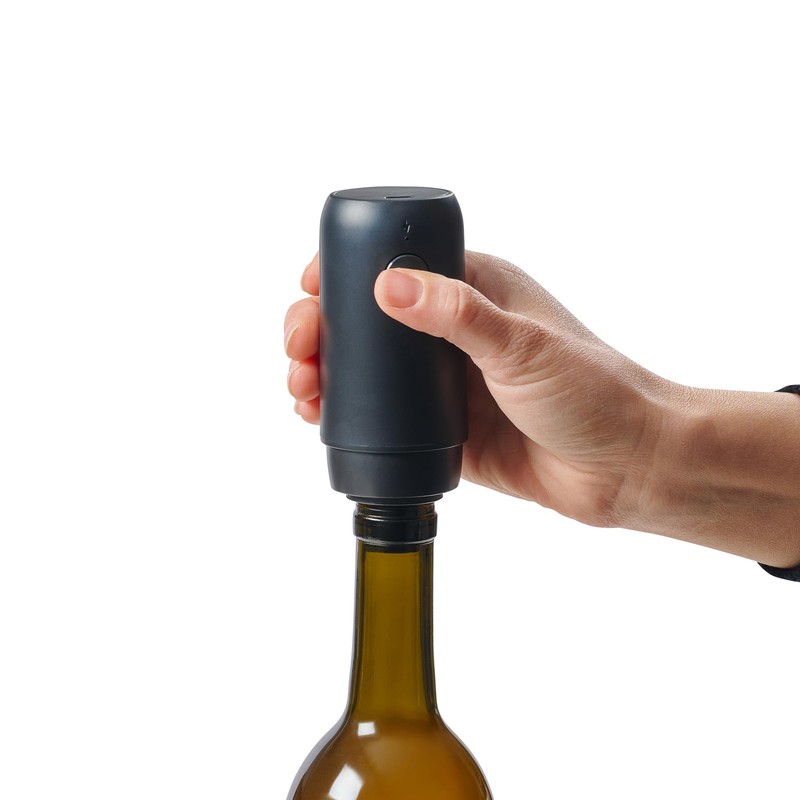 HIC Kitchen Bar Electric Wine Preserver and Stopper Set, Includes