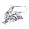 DOWAY Enamel Floral Chicken Hen Earrings Dangle Drop Charm Farm