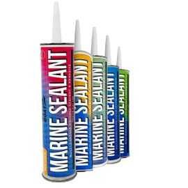 Marine Sealant and Adhesive, Waterproof Marine Grade Caulk, High Temp Water Sealant for Boat, Auto, RV, Without Silicone - 1 Tube, Clear, 10 oz