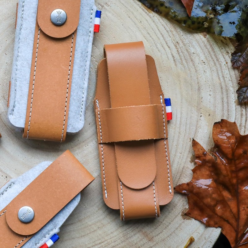 OPINEL Premium Leather Belt Sheath, Fits to Size No.09, Flap