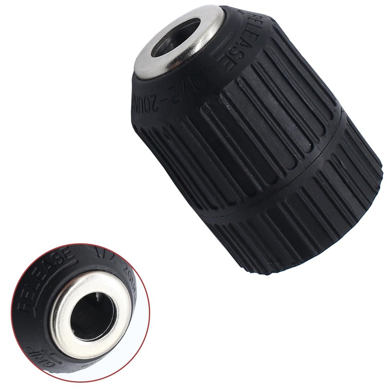 Cionyce 1/2" Quick Change Keyless Drill Chuck Adapter 2.0-13mm, 1/4-Inch
