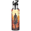 Sunset Cowboy Horse Water Bottle Kids Insulated Sports Vacuum Stainless
