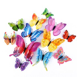 OPSEAM Butterfly Wall Decor 24/48 PCS, 3D Butterflies Stickers for Party Decorations with Magnets(Colorful, 48) | Opseam
